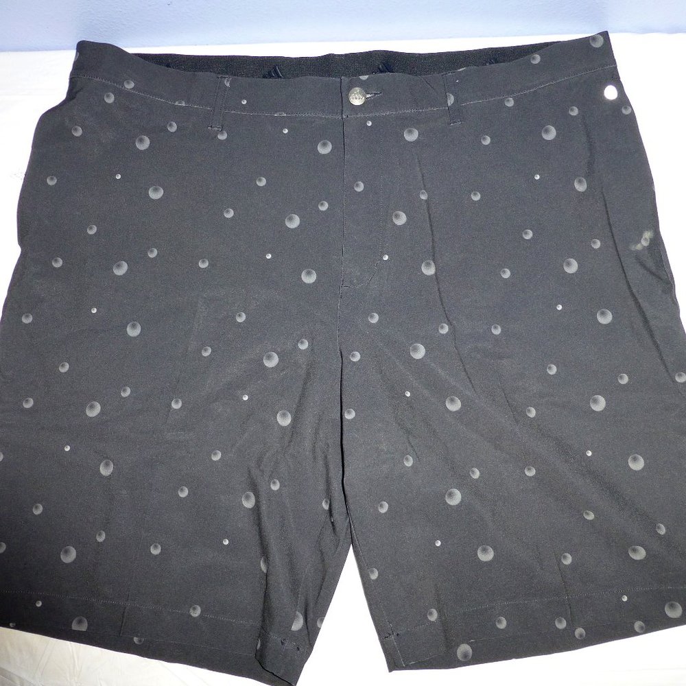 Men Adidas Blue With Gray Golf Ball Pattern Golf Shorts 40 NWT